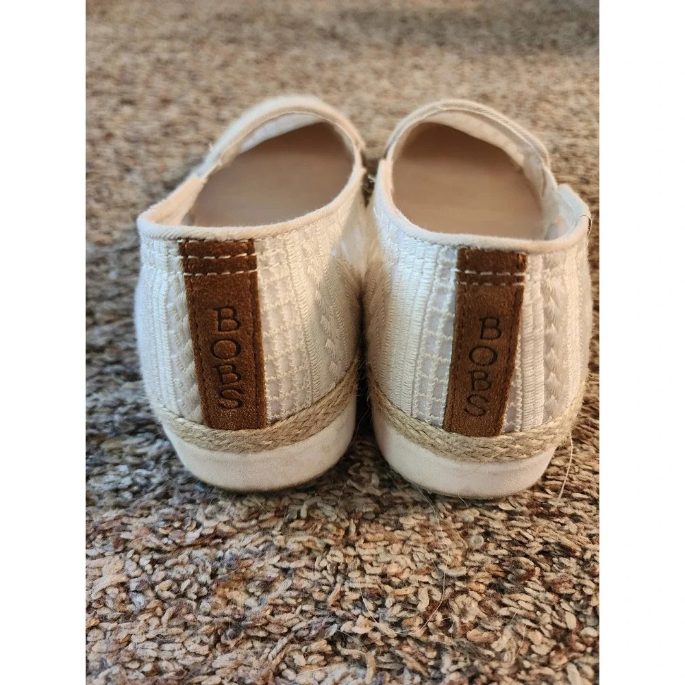 BOBS from Skechers‎ B Cute Espadrille Slip On Flats Natural Beige 113237 W9.5